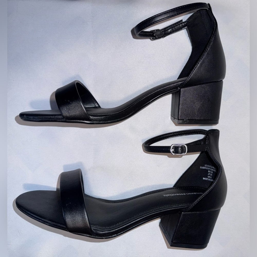 Amazon Essentials Black Strap Heels - image 7